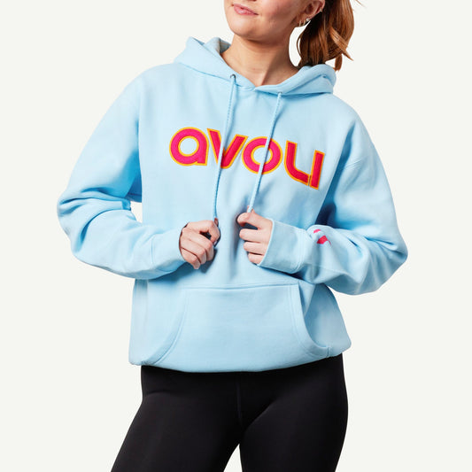 Mint Hoodie With Red and Orange Applique