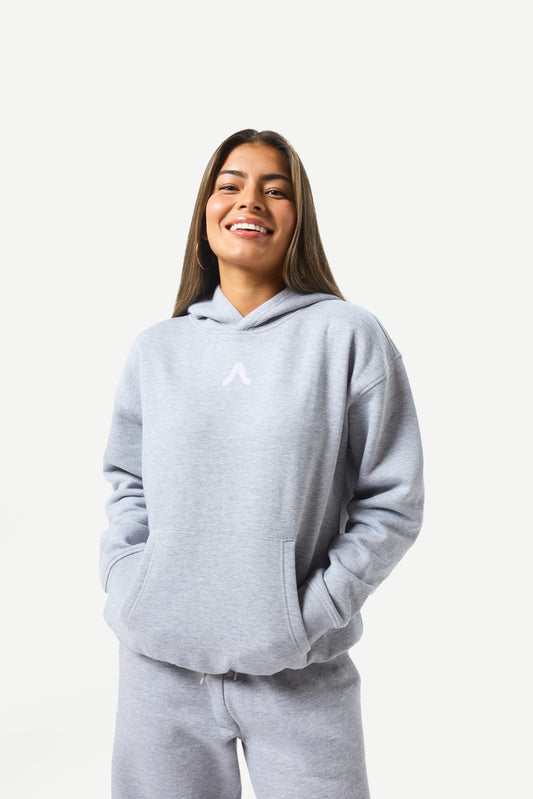 Avoli Oversized Hoodie in Light Heather Grey