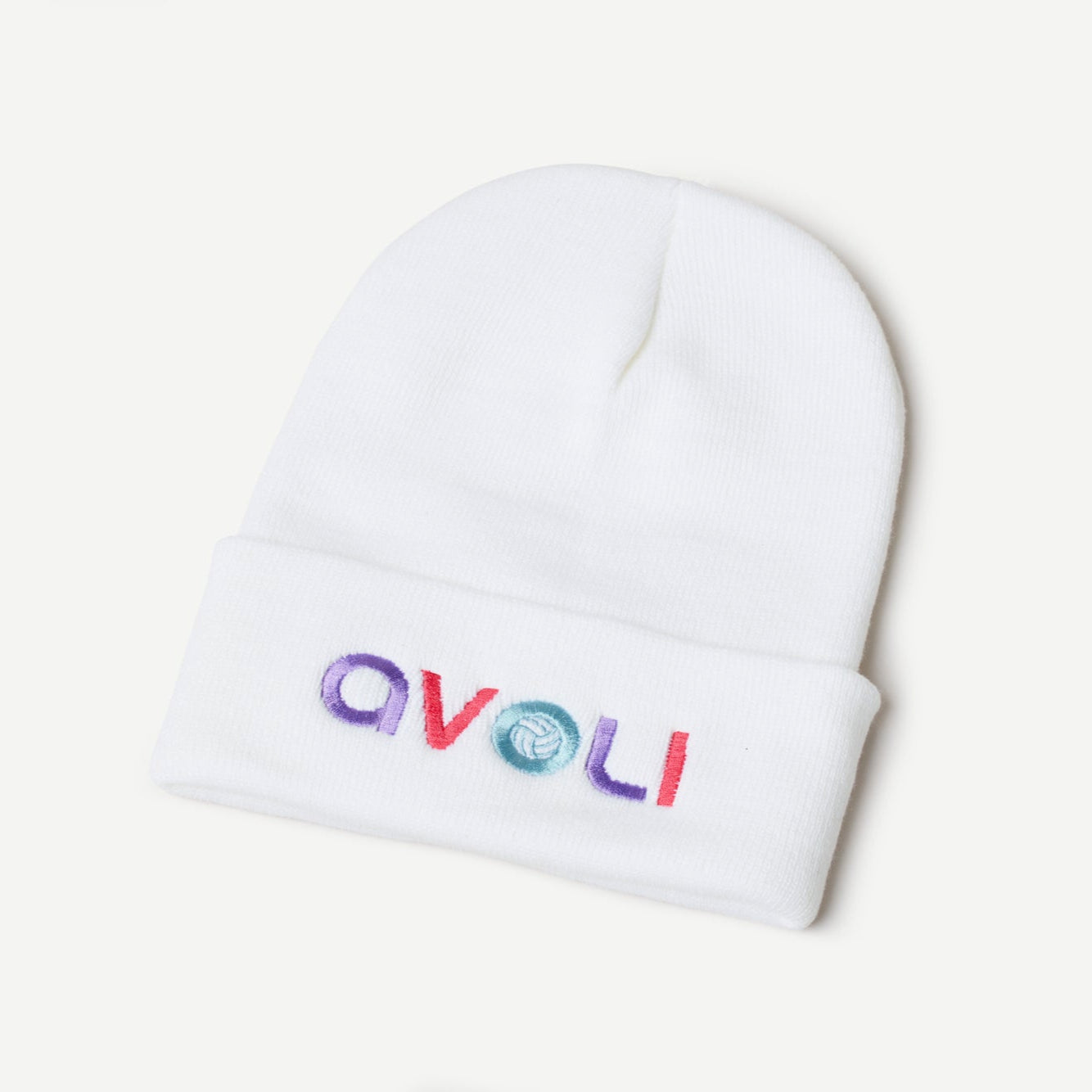 Avoli Winter 2024 Beanie - White with Cuff